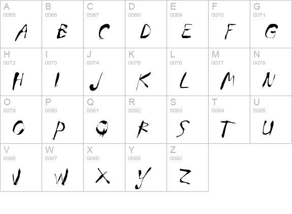 STROKE-ThicK uppercase A-Z preview