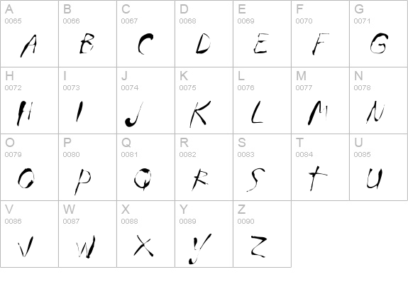 STROKE-Thin uppercase A-Z preview
