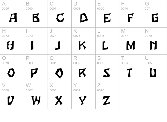 Stromboli uppercase A-Z preview
