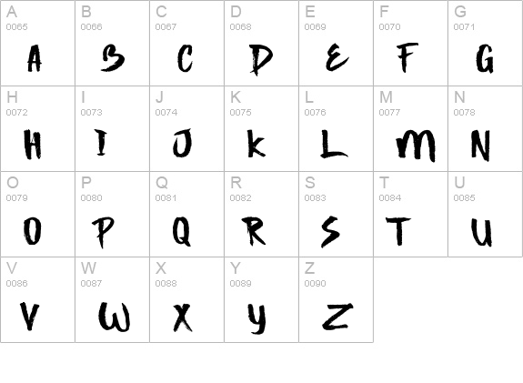 Strong Bold uppercase A-Z preview