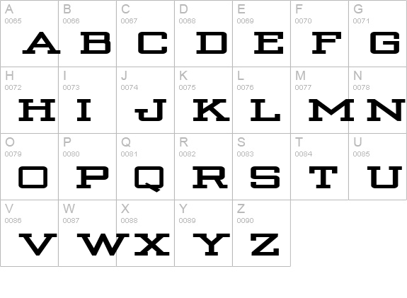 Strongman Bold uppercase A-Z preview