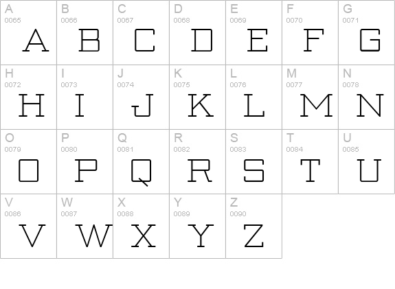 Strongman-Norma uppercase A-Z preview