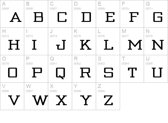Strongman_Bold- uppercase A-Z preview
