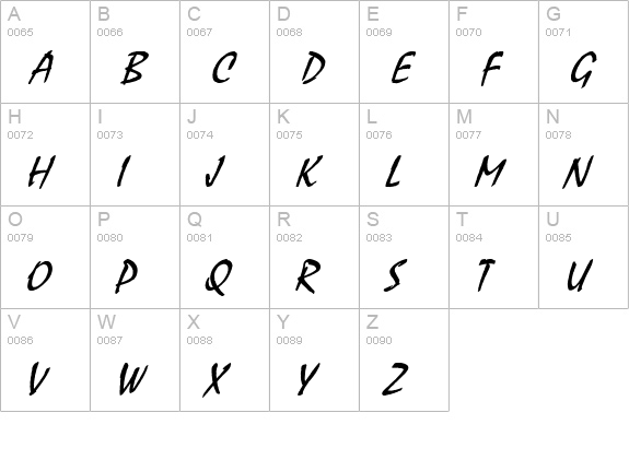 Stucco Italic uppercase A-Z preview