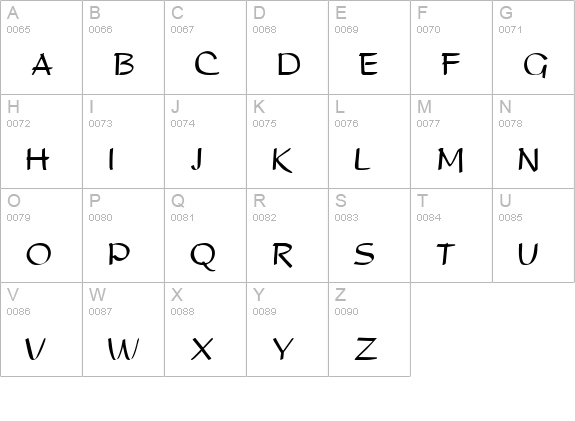 Stud Normal uppercase A-Z preview