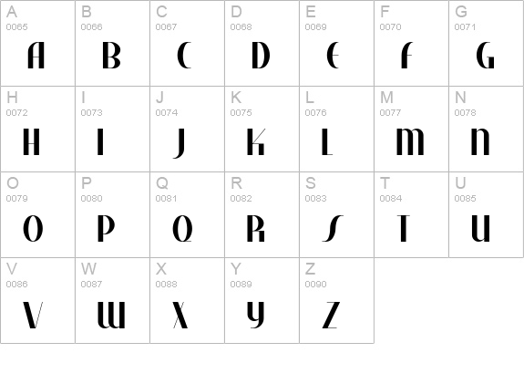 Studebaker uppercase A-Z preview