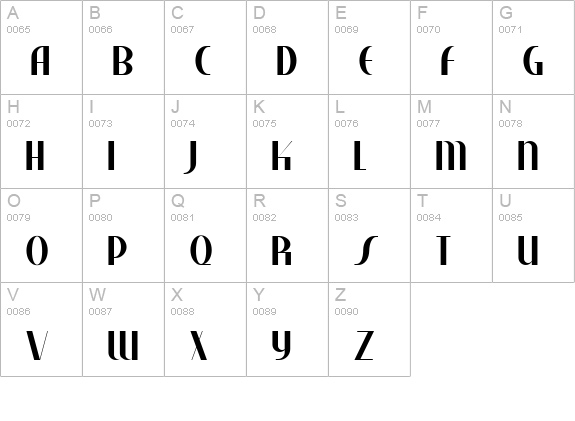 Studebaker NF uppercase A-Z preview
