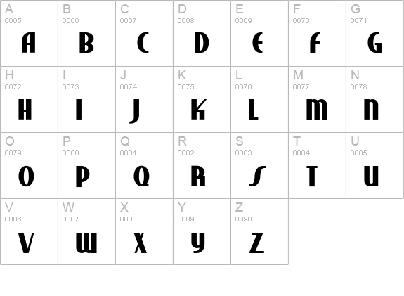 Studebaker NF Bold uppercase A-Z preview