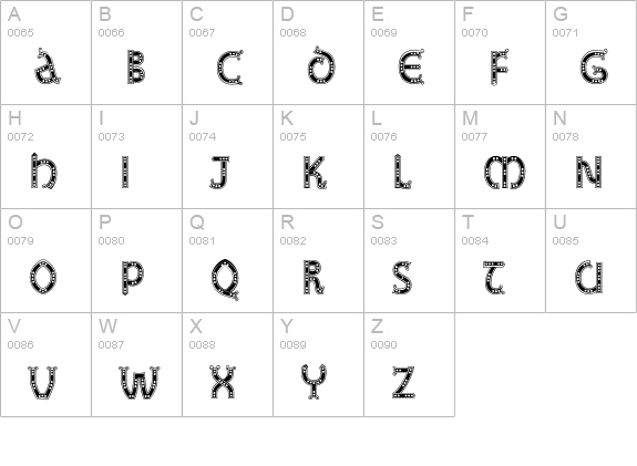Studz Std uppercase A-Z preview