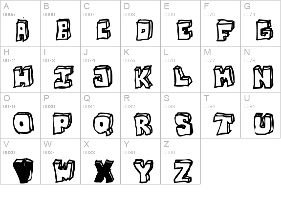 StunFillaWenka uppercase A-Z preview