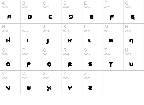 Stuntcroft Regular uppercase A-Z preview