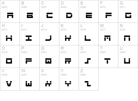 Stuntman Laser uppercase A-Z preview