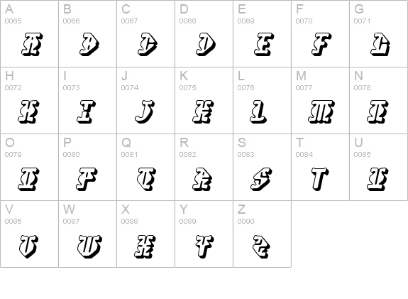 Stupefaction 3D uppercase A-Z preview