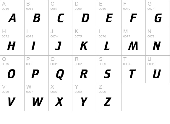 Stuttgart uppercase A-Z preview