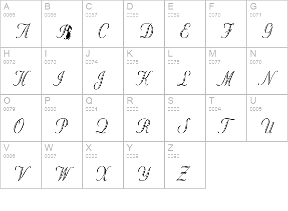 Stuyvesant uppercase A-Z preview