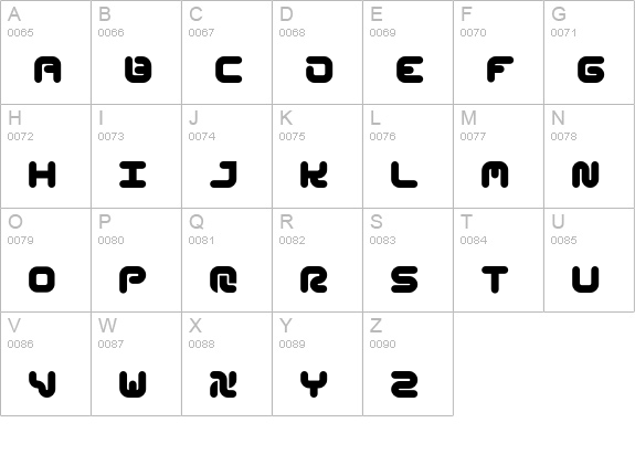 Styl-Round uppercase A-Z preview