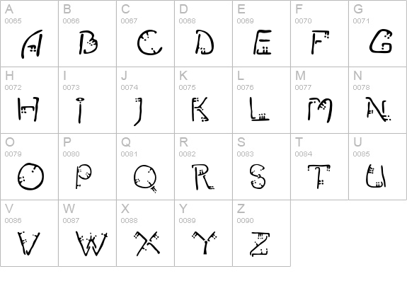 Stylophonia uppercase A-Z preview