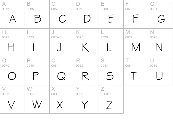 Stylus uppercase A-Z preview