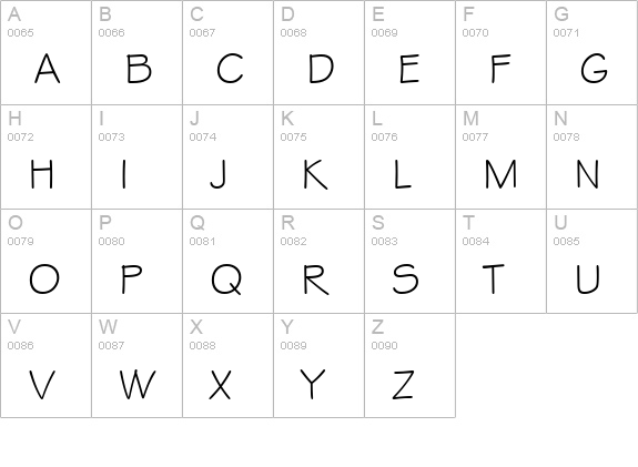 Stylus BT uppercase A-Z preview