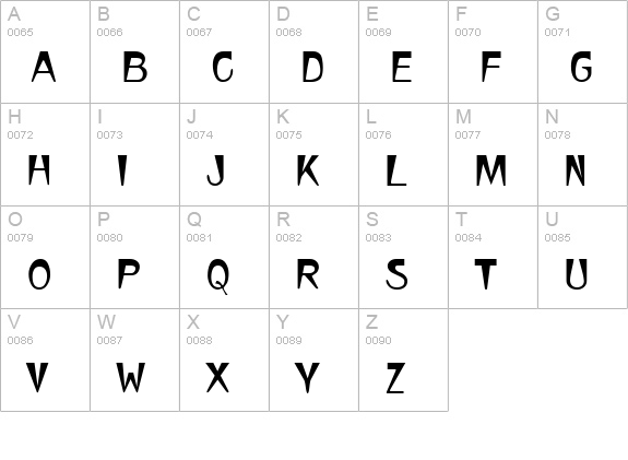 Stylus Regular uppercase A-Z preview