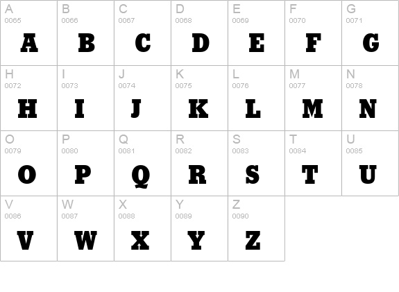 StymieEF-Black uppercase A-Z preview