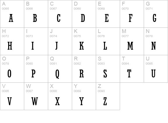 StymieEF-MediumCondensed uppercase A-Z preview