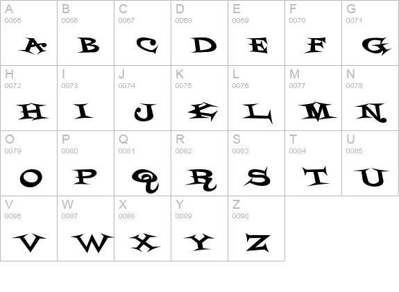 Styrofoam Feelings uppercase A-Z preview