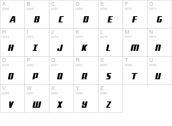 Subadai Baan uppercase A-Z preview