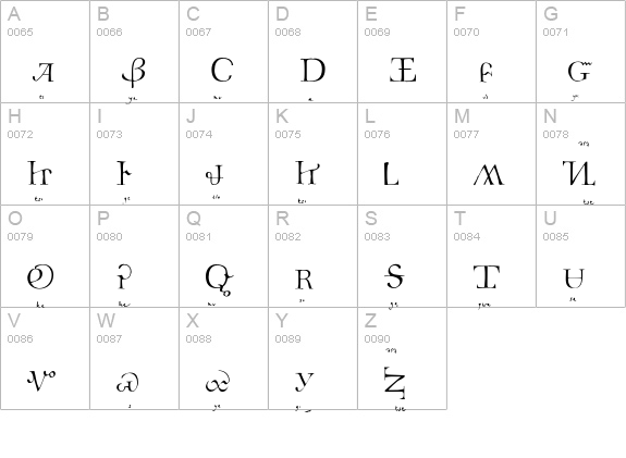 SubluxationBland uppercase A-Z preview