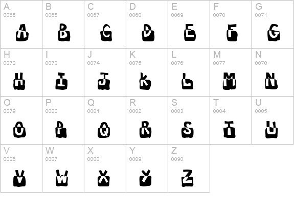 Submerged uppercase A-Z preview