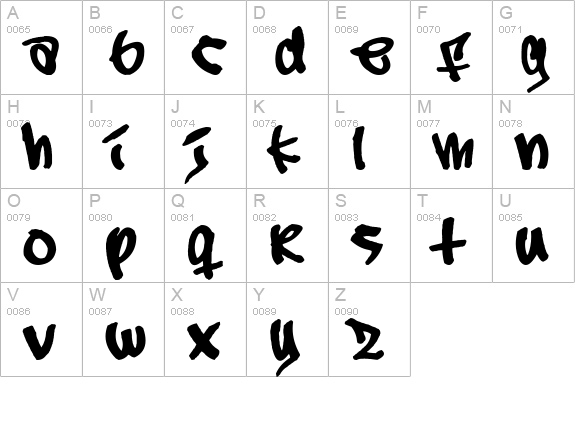 Subway graph uppercase A-Z preview