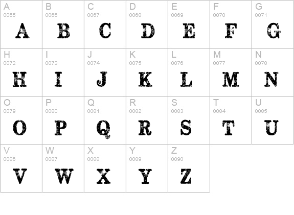 Subway Novella uppercase A-Z preview