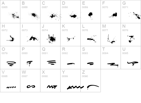 Subway Pro Extras uppercase A-Z preview