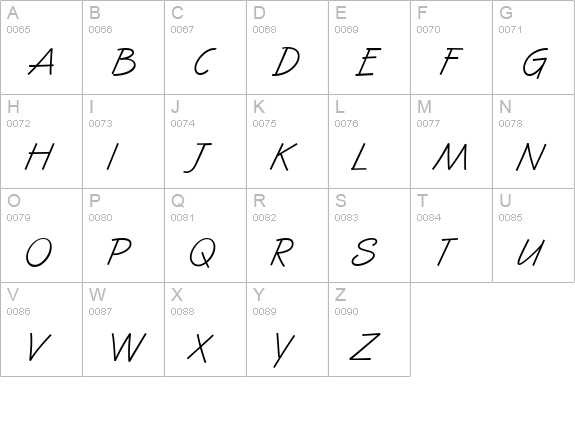 SuccotashHmk uppercase A-Z preview