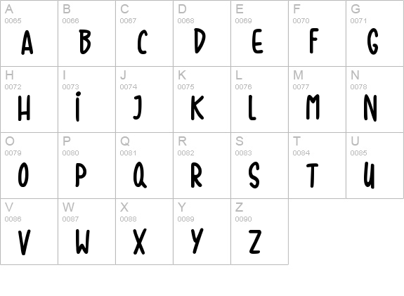 Sudden Desires uppercase A-Z preview