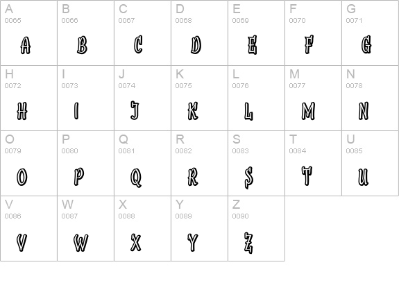 SudegnakNo2 uppercase A-Z preview