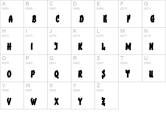 SudegnakNo3a uppercase A-Z preview