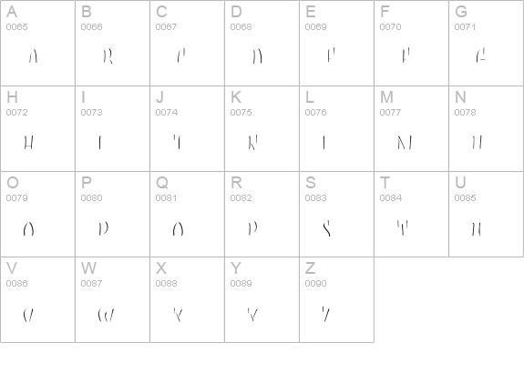 SudegnakNo3c uppercase A-Z preview