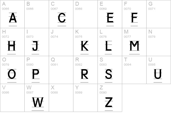 Sueline uppercase A-Z preview