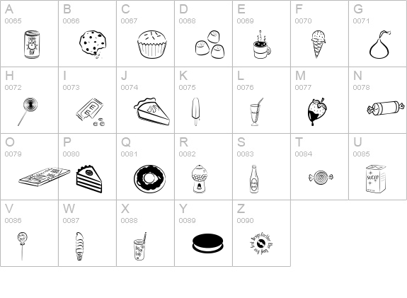 Sugar Coma uppercase A-Z preview