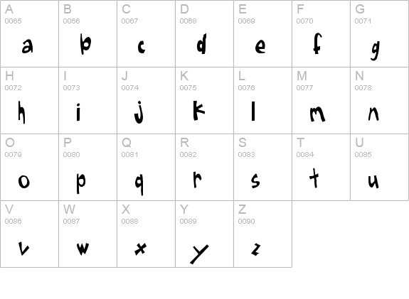 Sugarfish uppercase A-Z preview