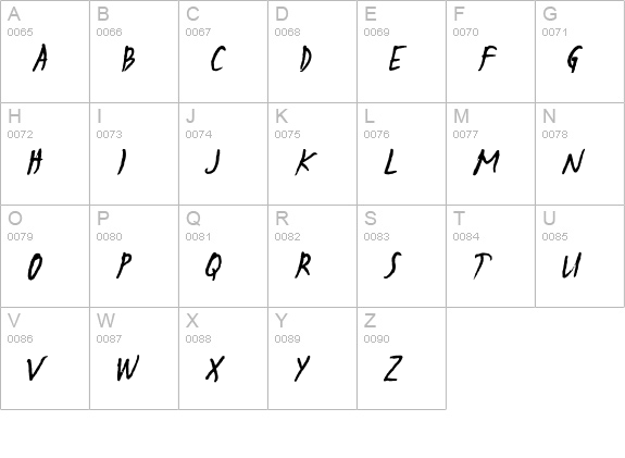 Sulatko uppercase A-Z preview