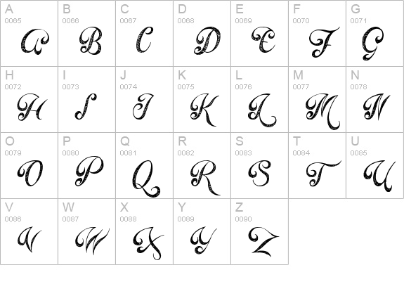 Summer Vacation uppercase A-Z preview