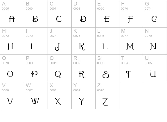Summertime uppercase A-Z preview