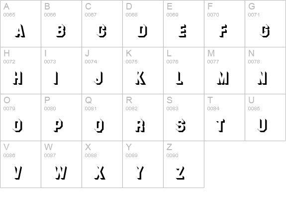 Summit-Shadow-Regular uppercase A-Z preview