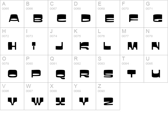 Sunbelt uppercase A-Z preview