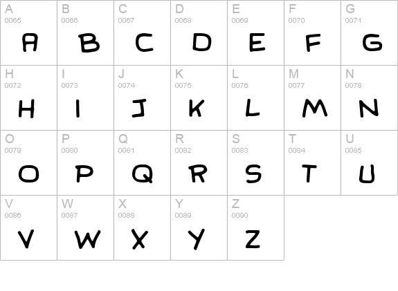 SundayComics BB uppercase A-Z preview