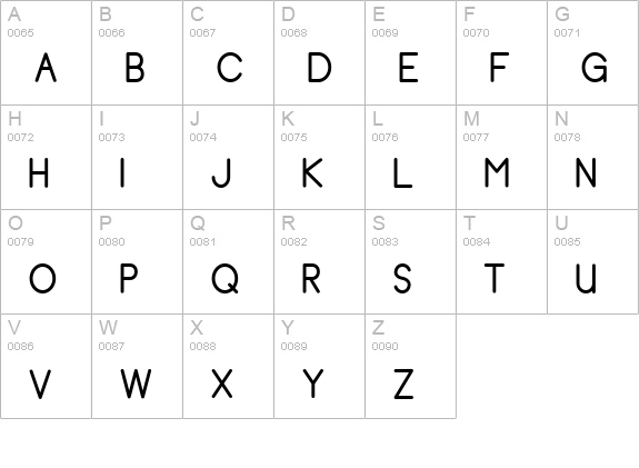 Sundylle uppercase A-Z preview