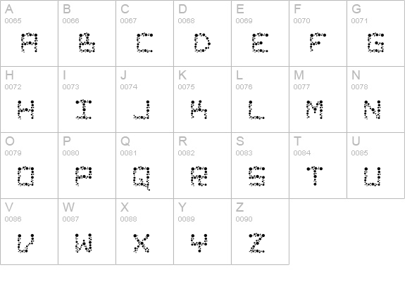 Sunspots AOE uppercase A-Z preview