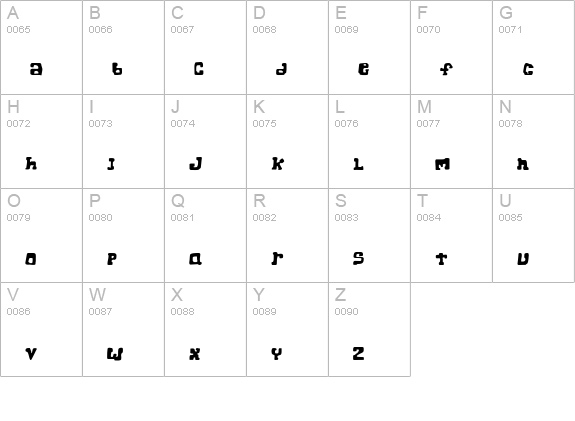 Super Chunk Regular uppercase A-Z preview